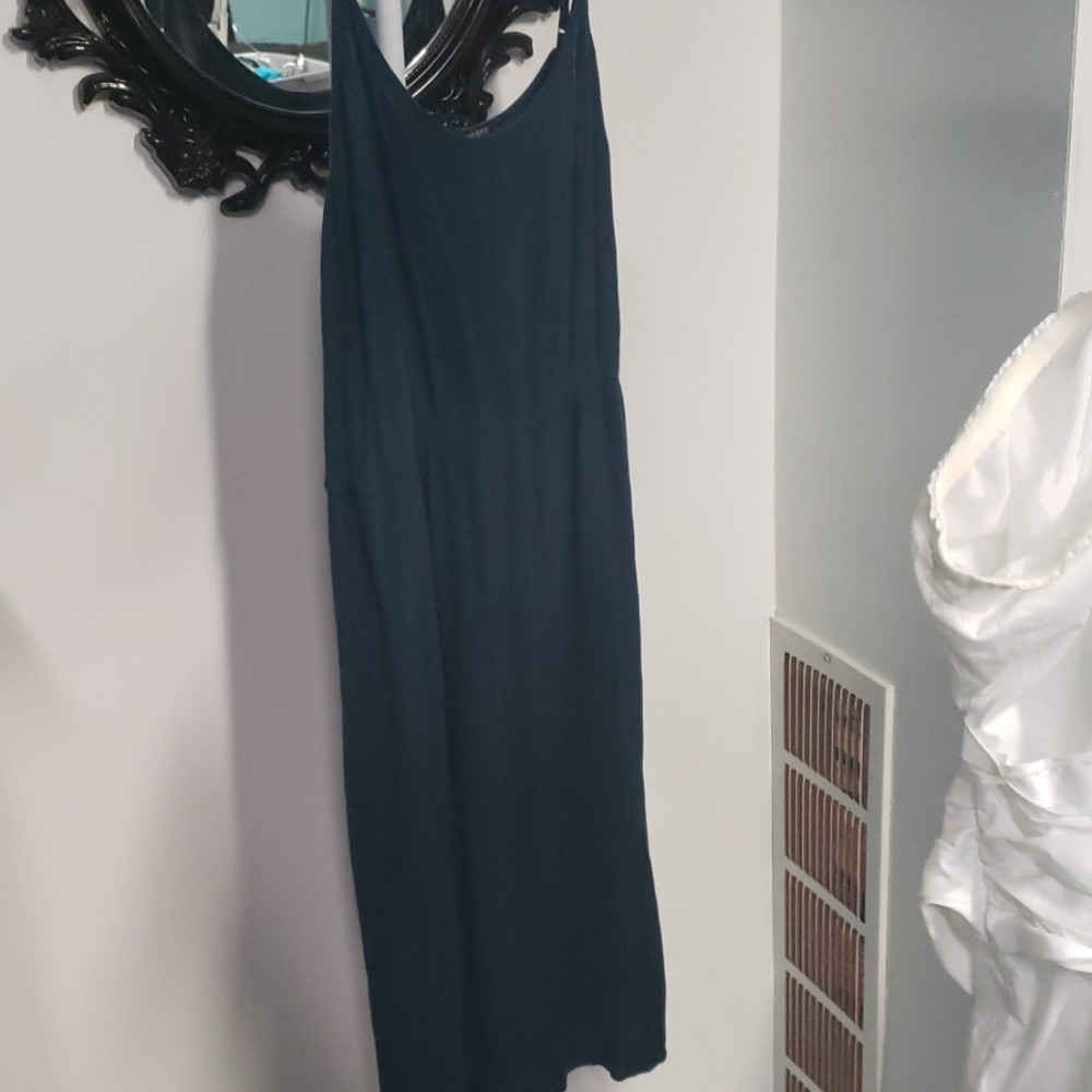 Teal slip dress